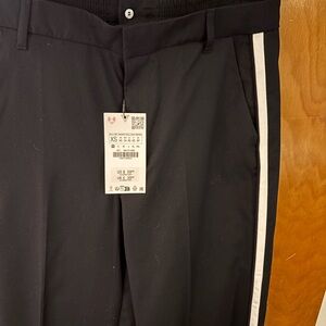 Black Pants with White Stripe